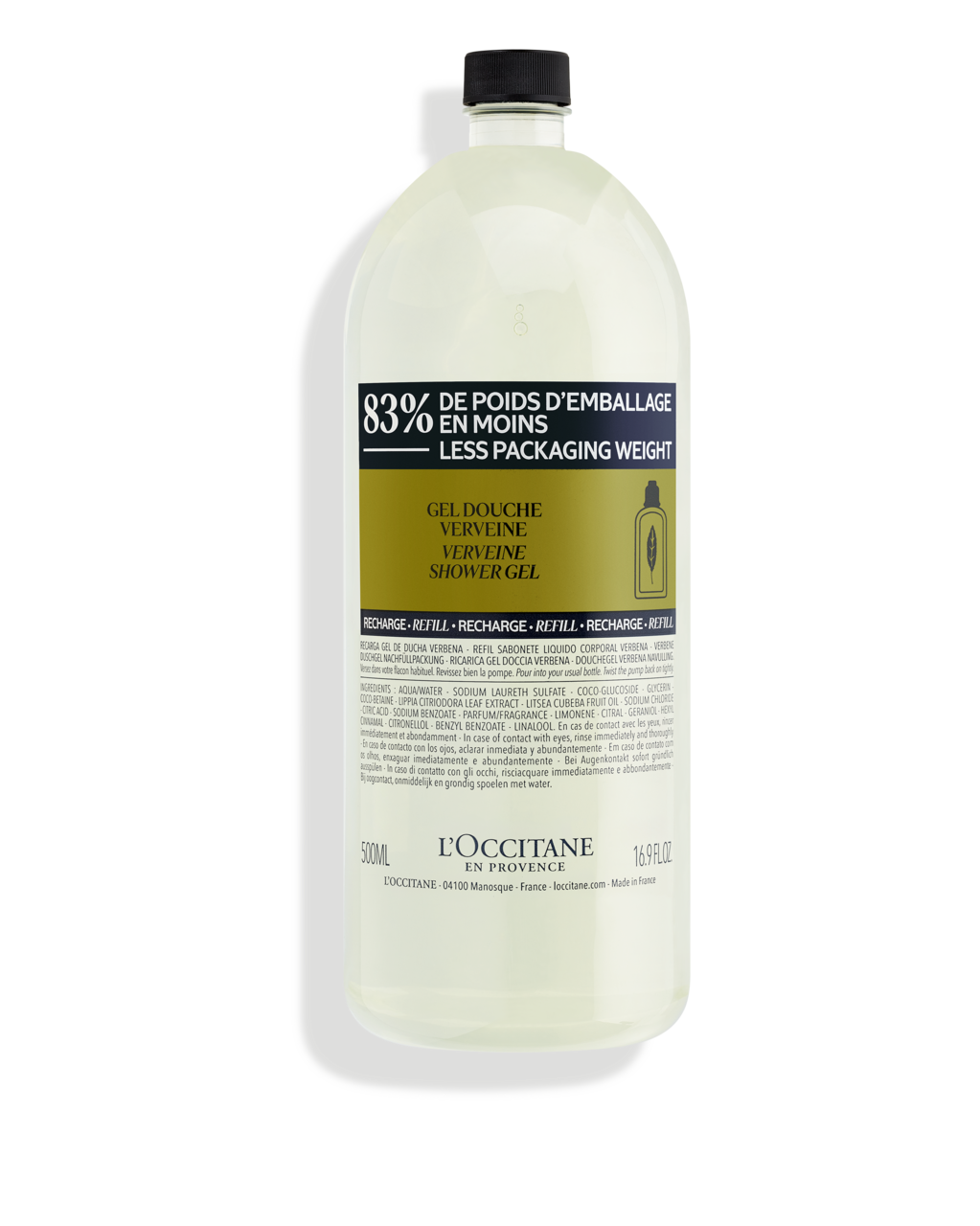 Sabonete L&iacute;quido para o Corpo Refrescante Verbena 500ml